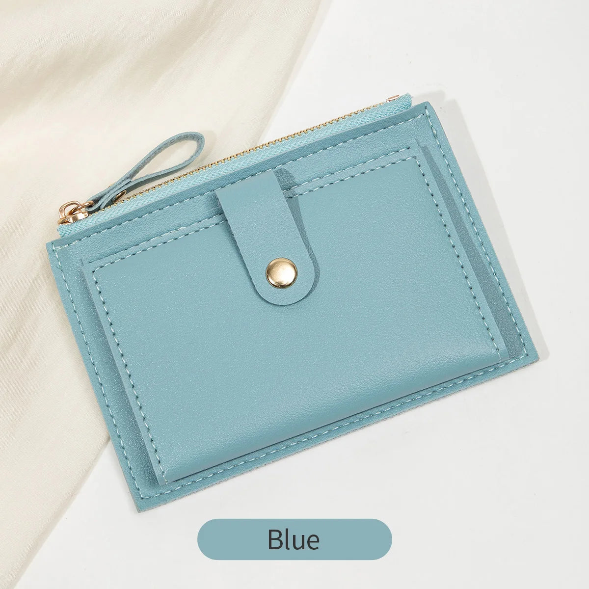Minimalist and Fashionable Women's Short Card Bag Ultra-Thin Mini PU Leather Zero Wallet Women's Credit Card Holder Wallet