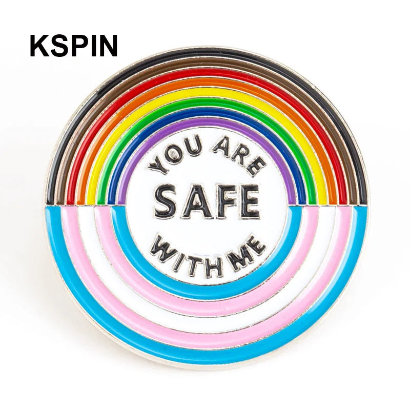 Your are safe with me lapel pin badge pin  Brooch Icons