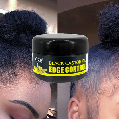 GZE African Black Castor Extra Hold Braid,Contains Black Castor Oil & Coconut Oil Edge Control, Hair Wax Gel for Women