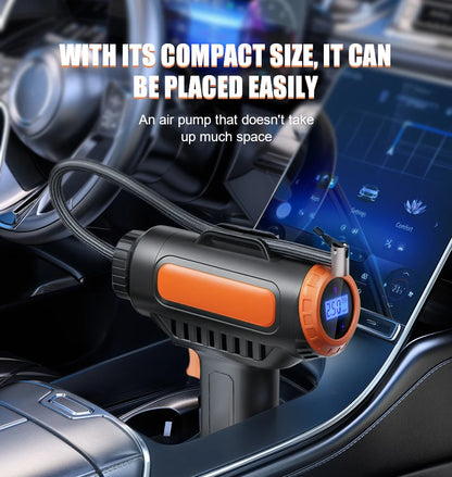 Portable 12V Car Tyre Inflator with Dual-Cylinder Design Air Pressure: 150 PSI Suitable for All Vehicles Outdoor Tyre Emergency