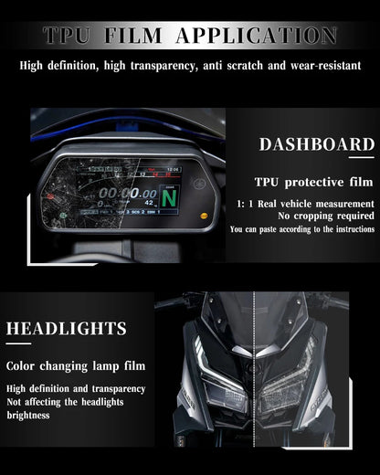 For BMW S1000RR-M S1000RR M s1000rr m 2023 Headlights Taillights Instrument Film Protection Film Modification Accessories