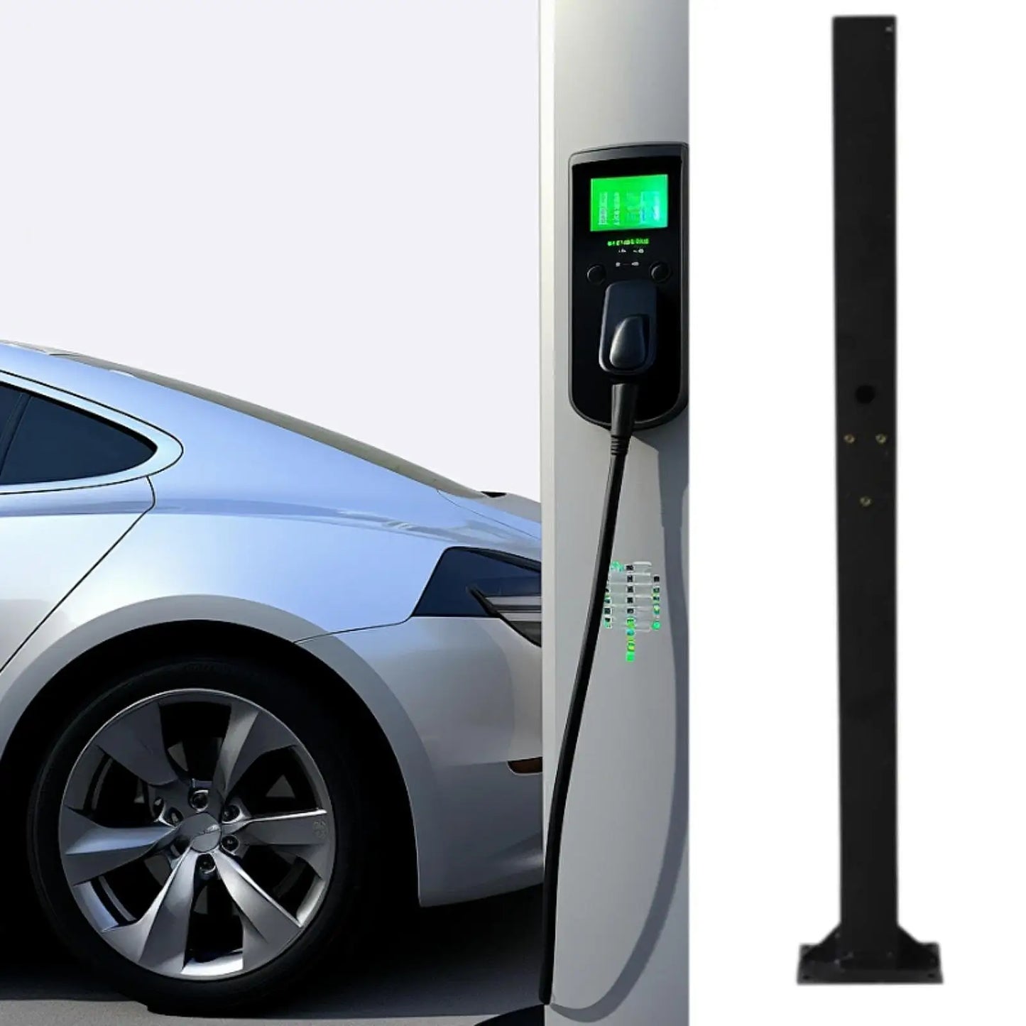 Universal EV Wall Charging Station Mounting Pole Outdoor mounted Charging Pile Pedestal NewEnergy Vehicle Charging Electric Pile