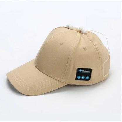 Outdoor Sports Baseball Cap with Visor Wireless Bluetooth Hands-free Music Headphone Hat