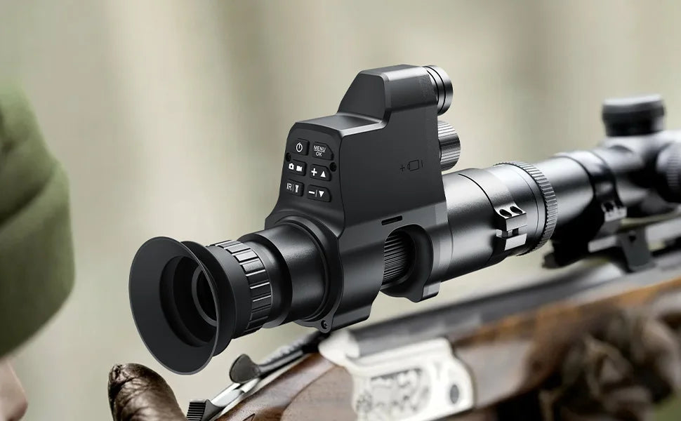 1920x1080 OLED Night Vision Scope for Hunting HD Photos Videos Clip on Night Vision Monocular Day Night Observation up to 300M