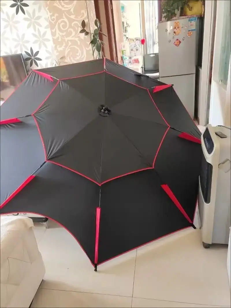 2.2M double-layer folding sunshade outdoor camping umbrella fishing tool beach sunshade umbrella windproof sunshade fishing