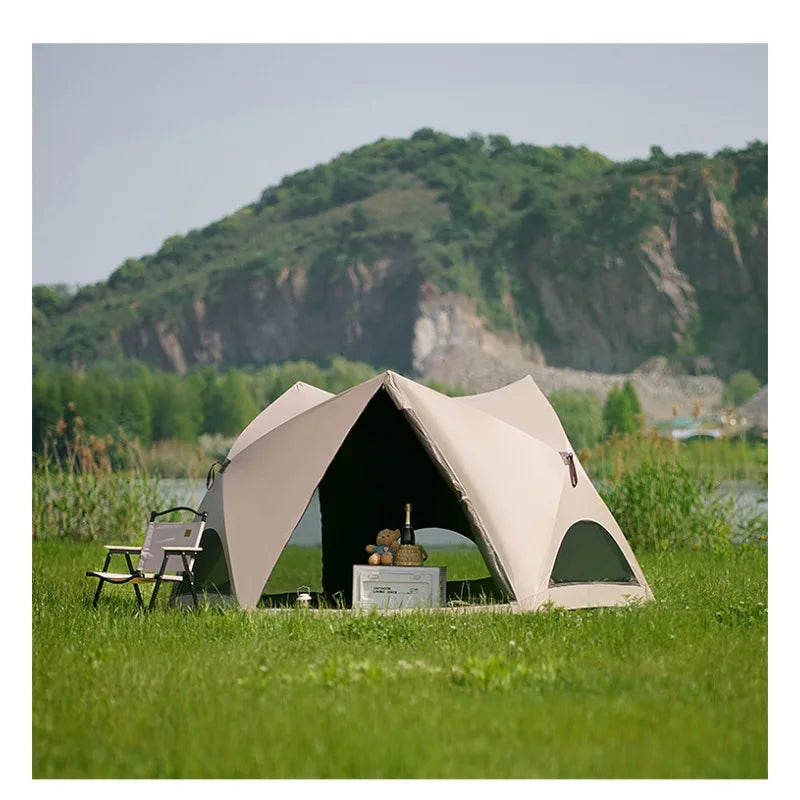Foldable Sun Shelter Tent with UV Protection for Beach Park Camping and Outdoor Use