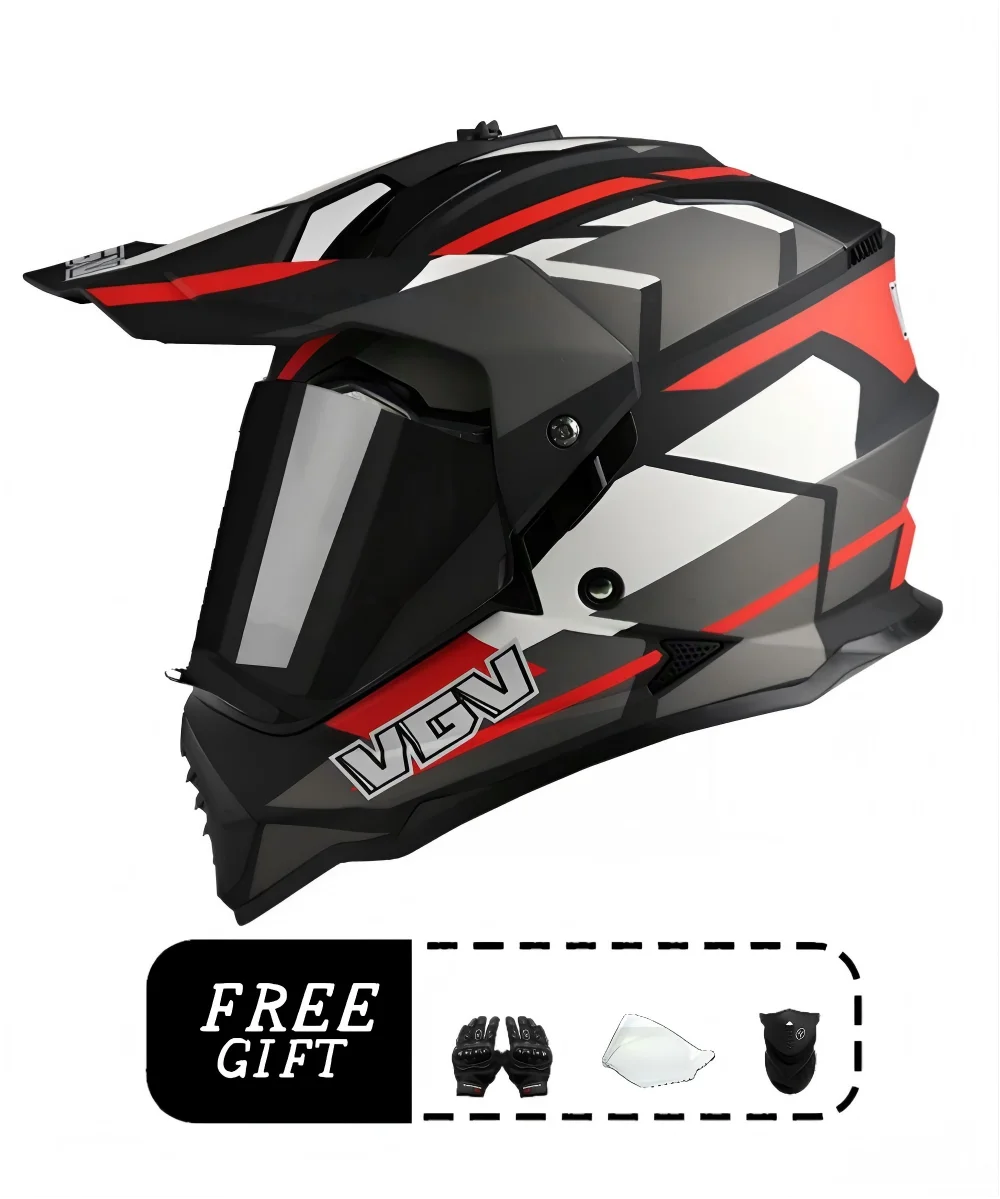 VGV motorcycle rally helmet buy one get three free, with a wide field of view design, suitable for off-road/downhill enthusiasts