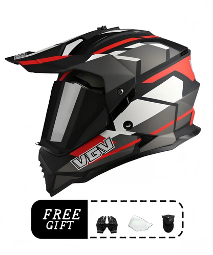 VGV motorcycle rally helmet buy one get three free, with a wide field of view design, suitable for off-road/downhill enthusiasts