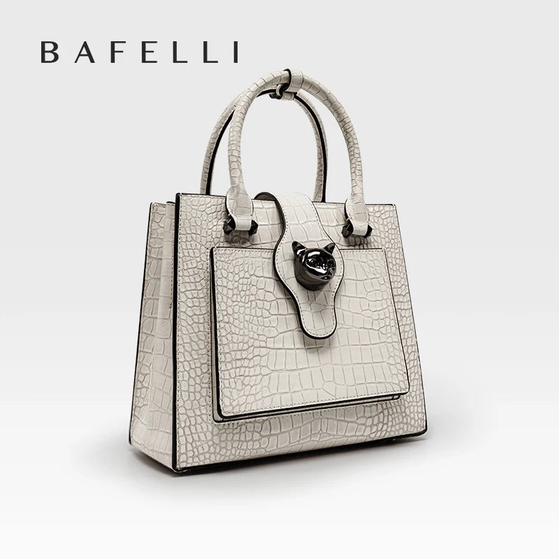 2024 NEW WOMEN'S HANDBAGS BUSINESS LADY GENUINE LEATHER ORIGINAL LUXURY BRAND DESIGNER OFFICE FEMALE BAGS CROSSBODY CAT PURSE