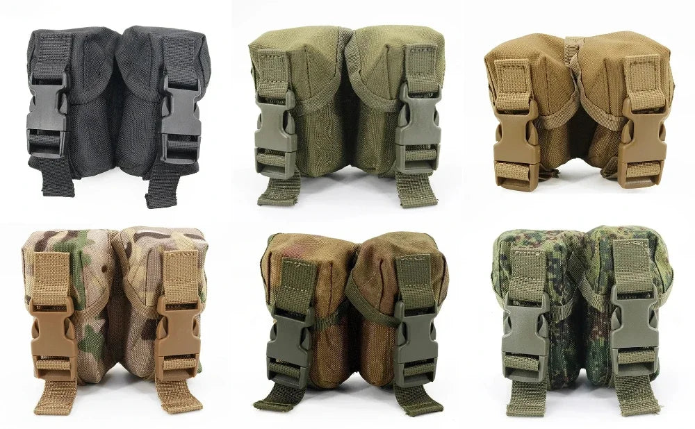 Tactical Pouch Double Frag Grenade Pack Molle EDC Tool Bag Accessory Pouch Shooting Hunting Airsoft Equipment Military Gear