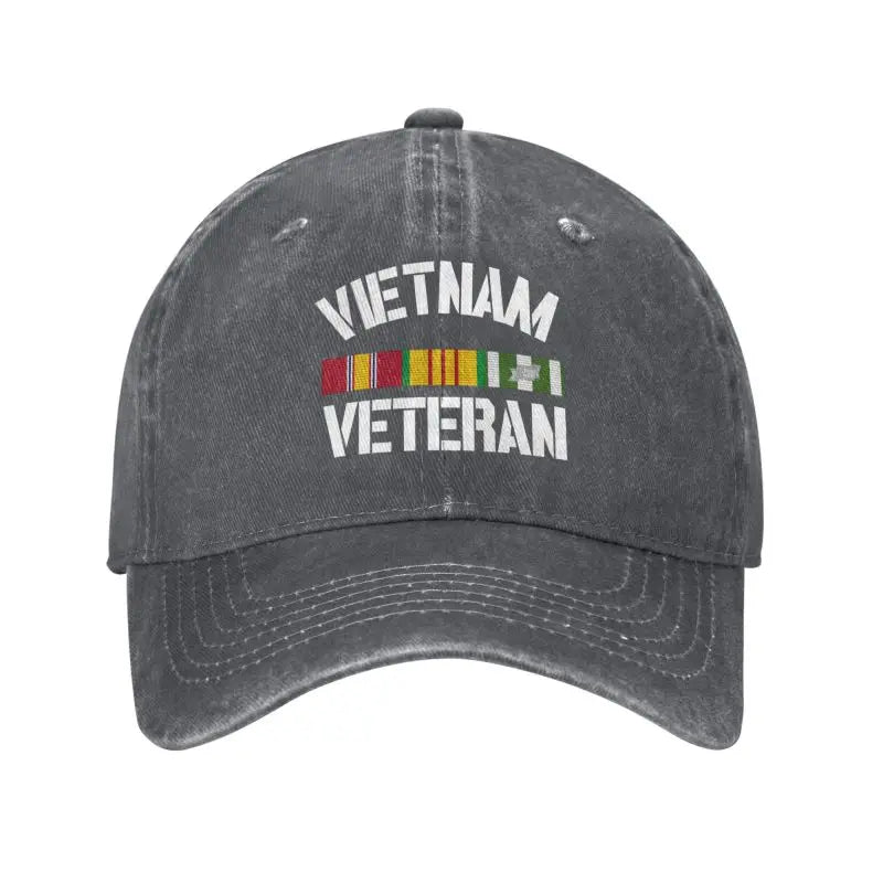 Custom Fashion Cotton Vietnam Veteran Pride Service Ribbon Baseball Cap for Women Men Breathable Dad Hat Sports