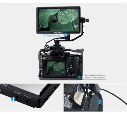 FEELWORLD FW568S 6 Inch 1920X1080 IPS FHD LCD Panel On Camera Field  Monitor 3G SDI 4KHDMI Input Output  for Youtube Gimbal Rig
