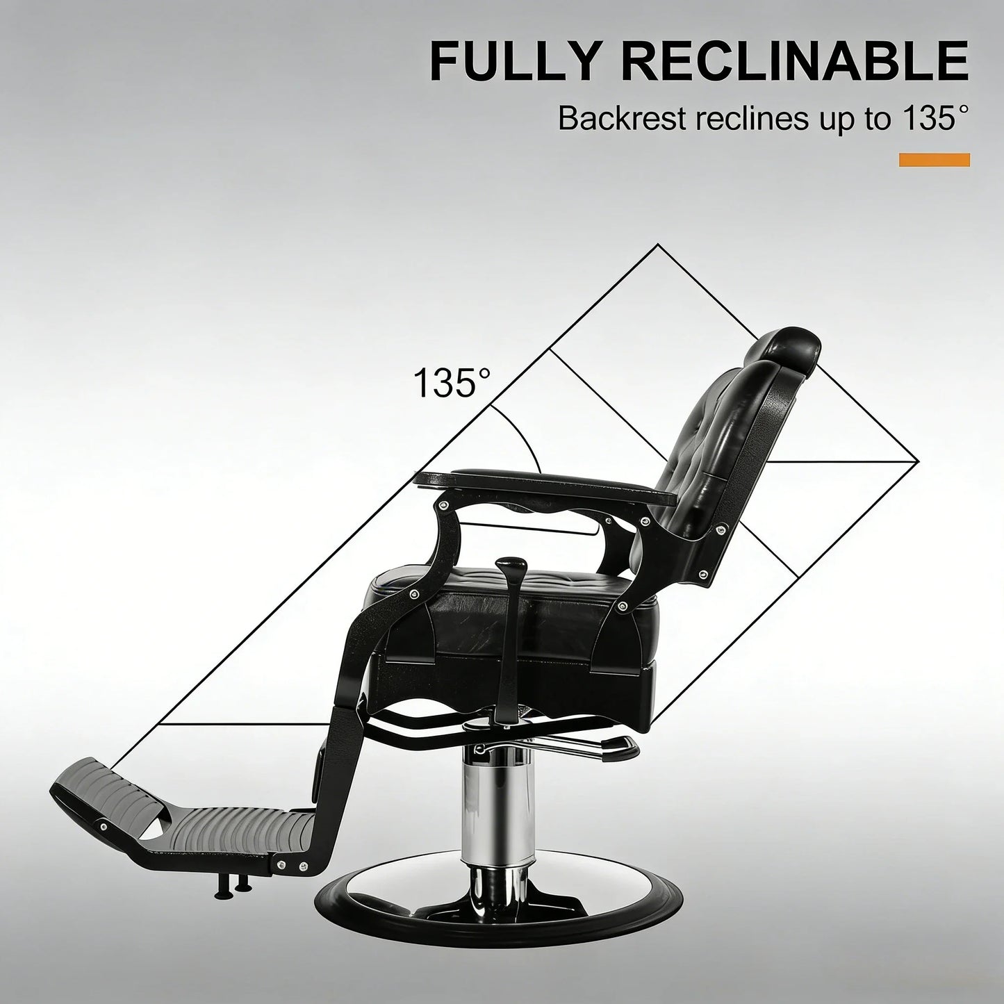 Artist Hand Barber Chair, Hair Salon Chair, Heavy Duty Barber Chair for Barbershop, Tattoo Massage, Beauty Spa,Customized
