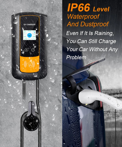 IPENGEN EV Charging Station 32A Electric Vehicle Car Charger EVSE Wallbox Wallmount 7.6/11/22KW Type2 Cable IEC62196 APP Control