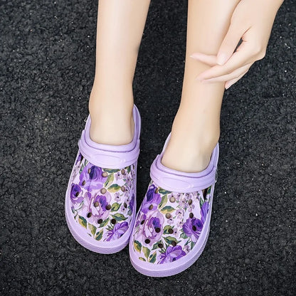 Women's Ethnic Shoes Clogs Soft Sole Two-way Wear for Beach Mules and Pool Women Garden Slides Indoor Nursing Clogs Sandals
