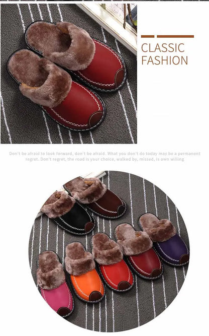 Eyriphy Warm Slippers For Womens Mens Thick Sole Fluffy Fuzzy House Shoes Casual Bedroom Couple Slippers Indoor Cozy Cotton Shoe