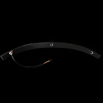 LED Chrome Gloss Black White Amber Windshield Trim For Harley Touring Street Glide FLHX 2014-2023