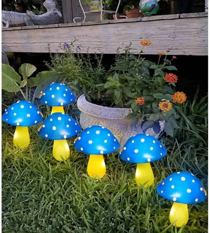 12 Pack RGB Solar Mushroom Light Solar Garden Stake Light 8 Modes Waterproof Mushroom Solar Light For Garden Yard Landscape