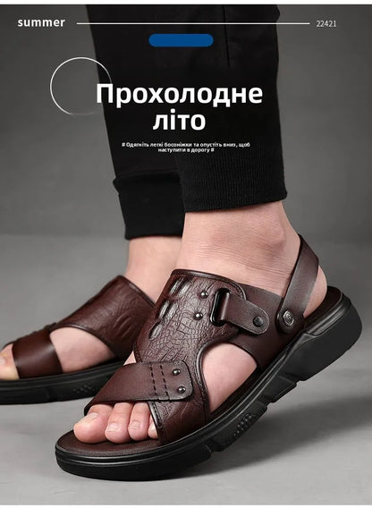 Men's Big Size Sandals Summer Classic Roman Slippers Comfortable Beach Outdoor Walking Shoes  Breathable Casual Slides