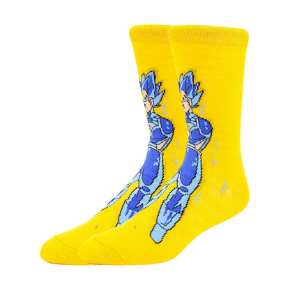 5Pairs BANDAI dragon ball Unisex Cartoon Anime Socks Hip Hop Street Style Novelty Funny Casual Crew Socks for Men Women