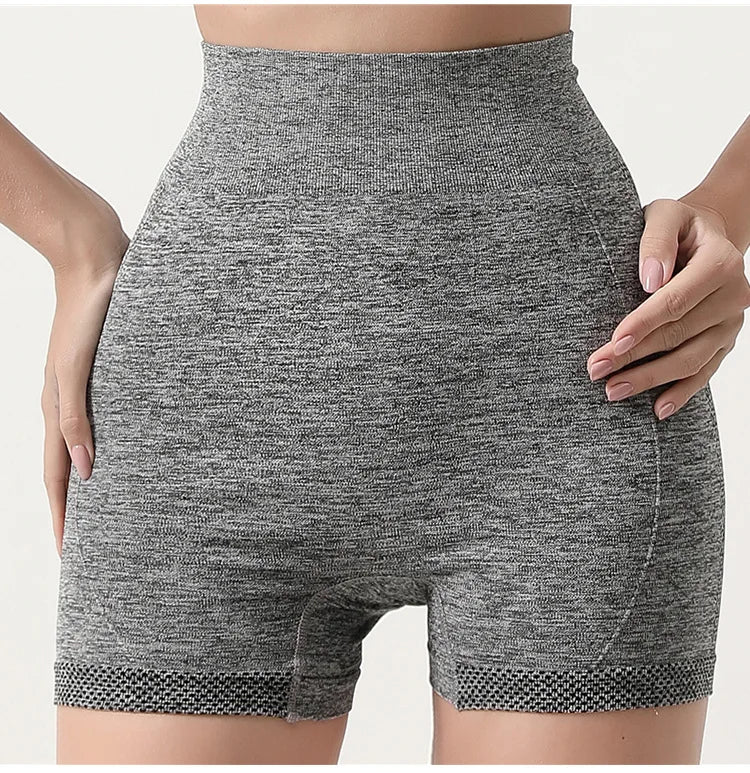 Seamless Shorts High Waisted Elastic Peach Hip Sports Yoga Pants Tight Fitting Quick Drying Fitness Pants for Women Sweatpants