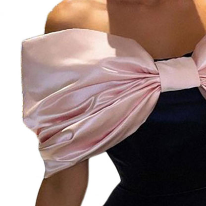 Simple  Sexy Chest Wrap Design Bodycon Dress Above Knee Length Mini Dress Short Sleeve   for Going Out