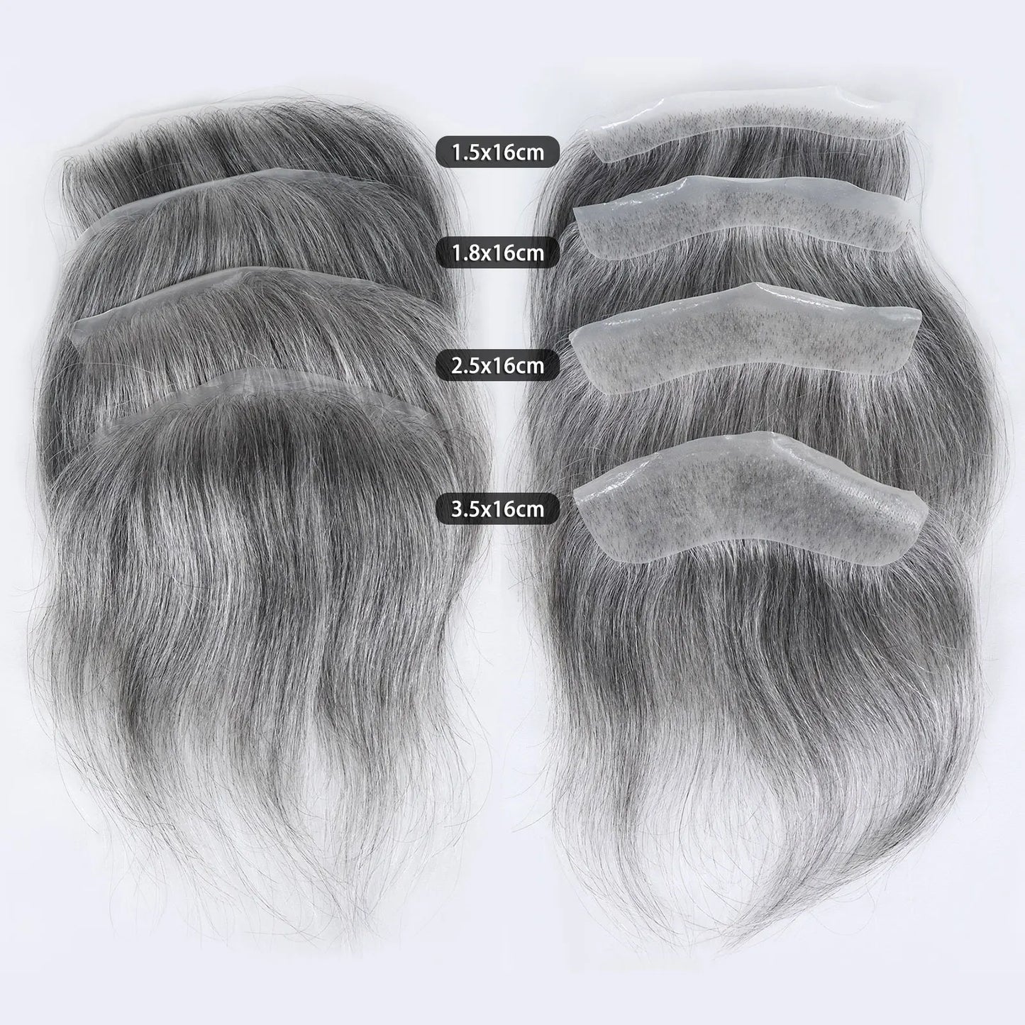 Men Toupee For Forehead 0.06mm Ultra Thin Skin #4 Brown Front Hairline Patch For Male Human Hair Wig Capillary Prosthesis Peruk