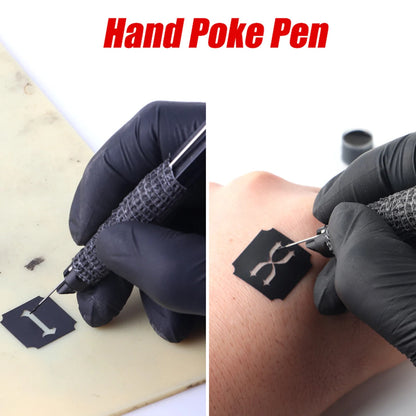 Complete 3D Body Art Tattoo Kit - Professional Hand Poke & Stick Pen Set with Ink, Needles, and DIY Guide - Perfect for Beginners to Experts