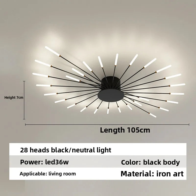 Nordic Ceiling Lighting for Living Room Bedroom Kitchen Led Ceiling Light Fixture Indoor Home Firework Decor Ceiling Lights