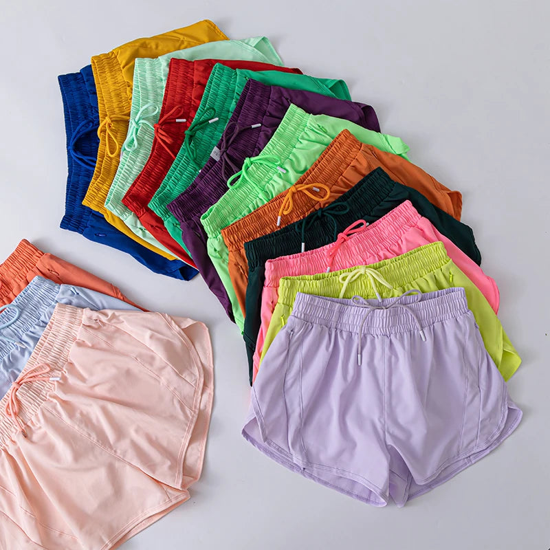 Women Running  Lightweight Athletic Shorts With Mesh Liner Zip Pocket Quick Dry Workout Sports Shorts Oneractive Yoga Pant Sport