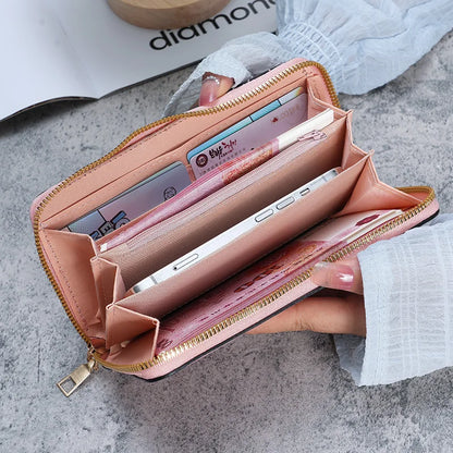 Ladies holding a long wallet 2025 new Korean handbag multi-function card bag mobile phone bag coin purse female wallet