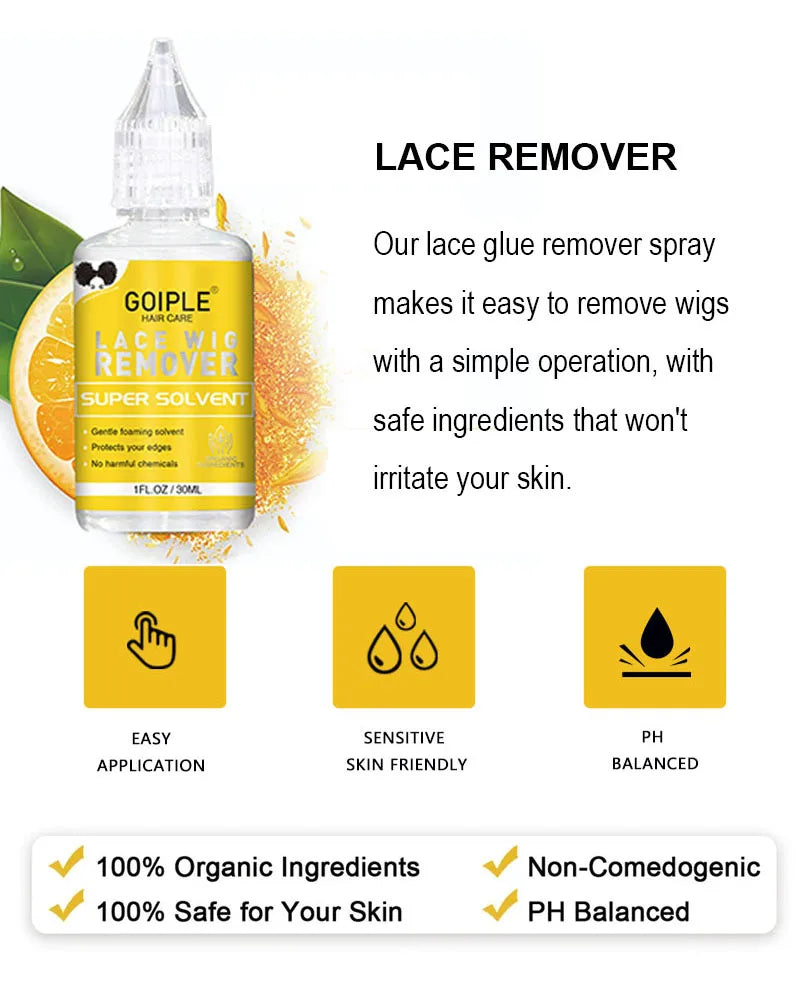 Wig Care Solution Spray for Synthetic Hair with Wig Shampoo Smooth Conditioner Wax Stick Lace Wig Adhesive Remover Styling Tools