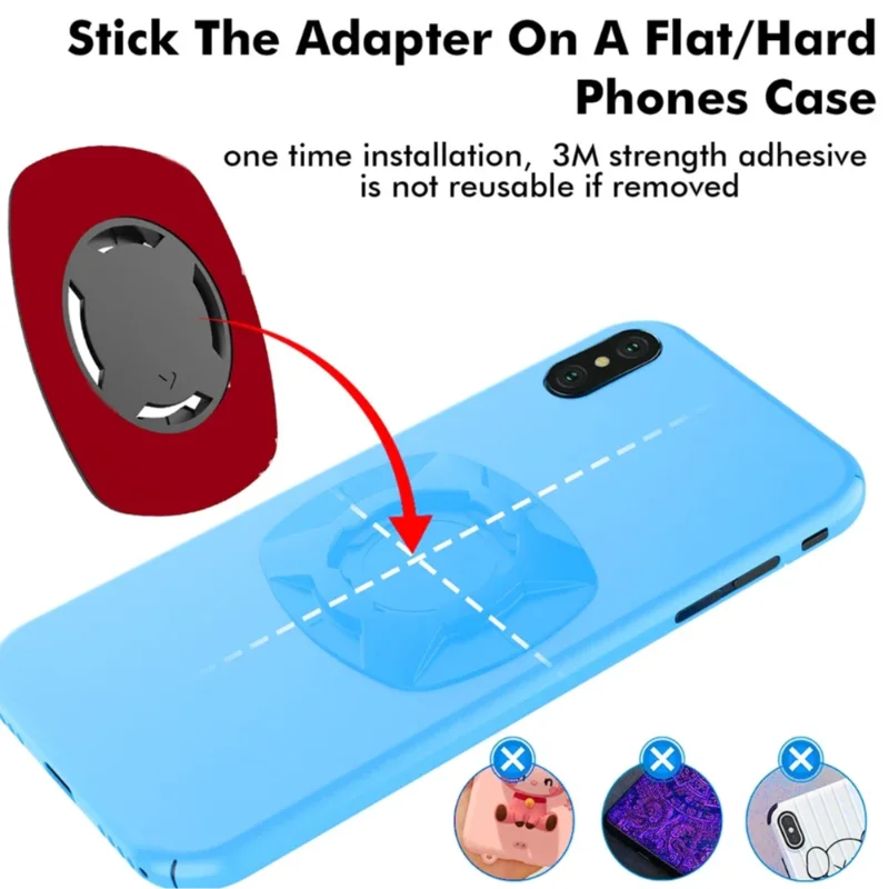 Standes Motorcycle Bike Phone Holder 360° Rotatable Detachable Mount for Delivery Navigation Self Lock Anti-shake Phone Holder