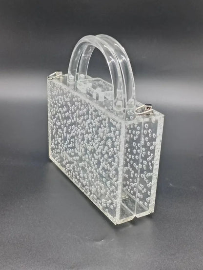 Acrylic Bubble Transparent Bag New Trendy Evening Clutch Handbag Designer Luxury Brand Bags Square Women's Shoulder Tote Wallet
