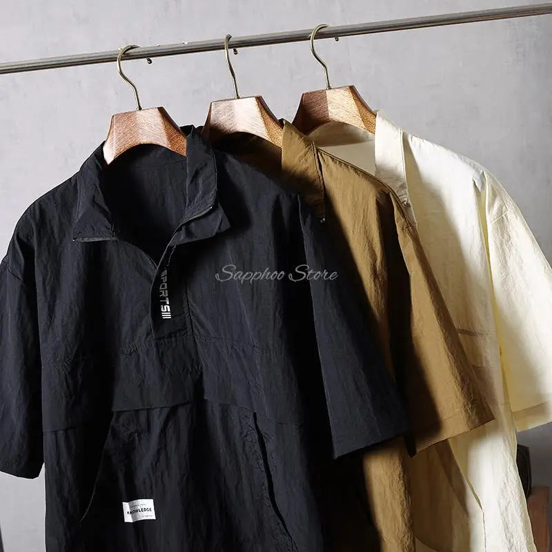 M/L/XL/2XL/3XL Pet Groomer Lapel Work Clothes Unisex Summer Salon Hairdressers Wrap Short Sleeves Barber Shop Gown Uniform