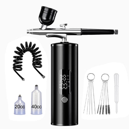 Airbrush Nail with Compressor Portable handheld Airbrush Rechargeable Sprayer Tool for Painting Nails Art Cake Tattoo Make