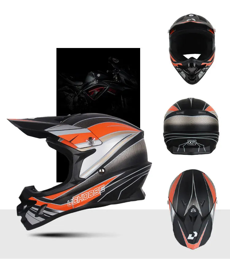 DOT Helmets Motocross Kask Cross Downhill Soporte Casco Off Road Helmet Racing Classic Motorcycle Original Enduro Goggles