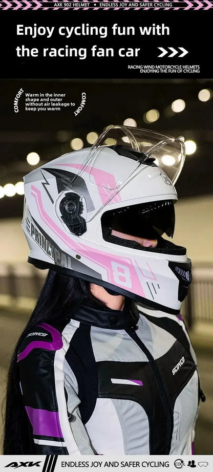 Unisex Motorcycle Helmet Winter Anti-Fog Warm Full Cover Helmet For Men And Women Electric Car Cycle Motorcycle Equipment Access