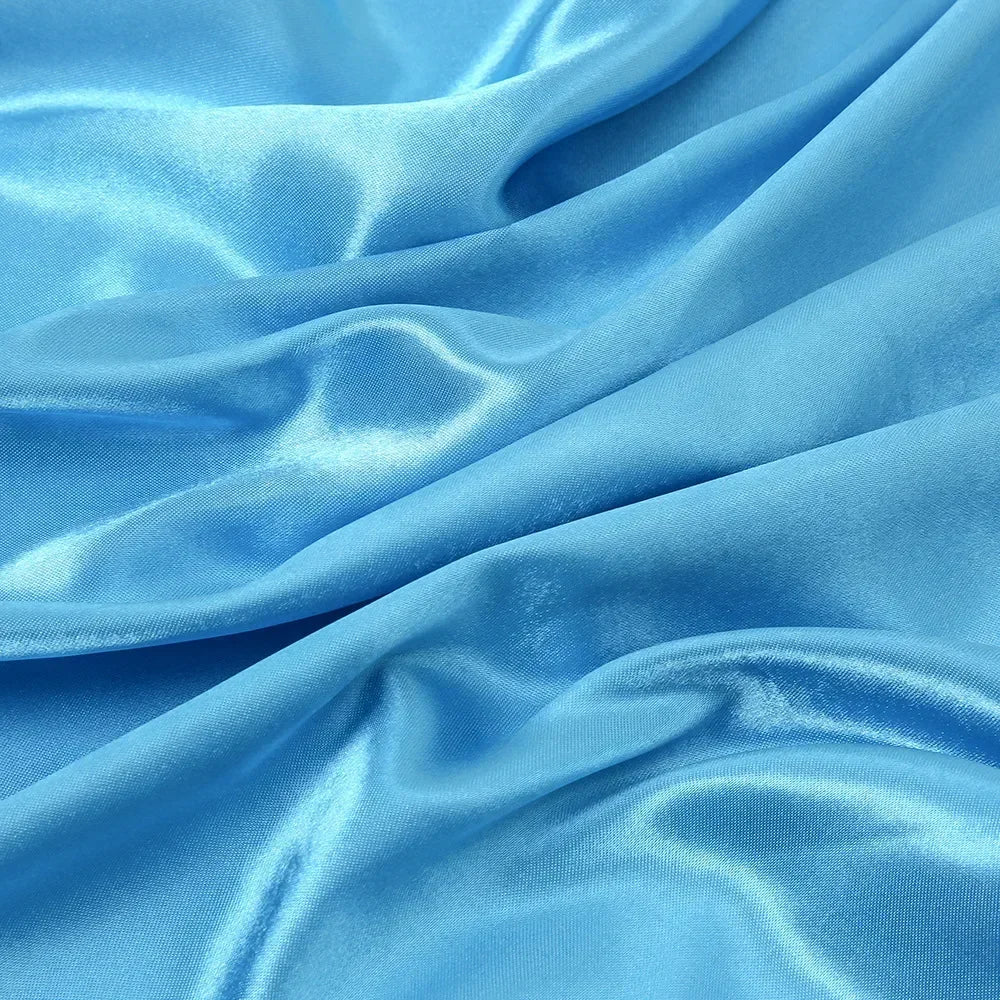 60x60cm Solid Colors Neckerchief Scarf For Women Silk Satin Headband Hair Scarves Female Square Shawls Head Scarfs