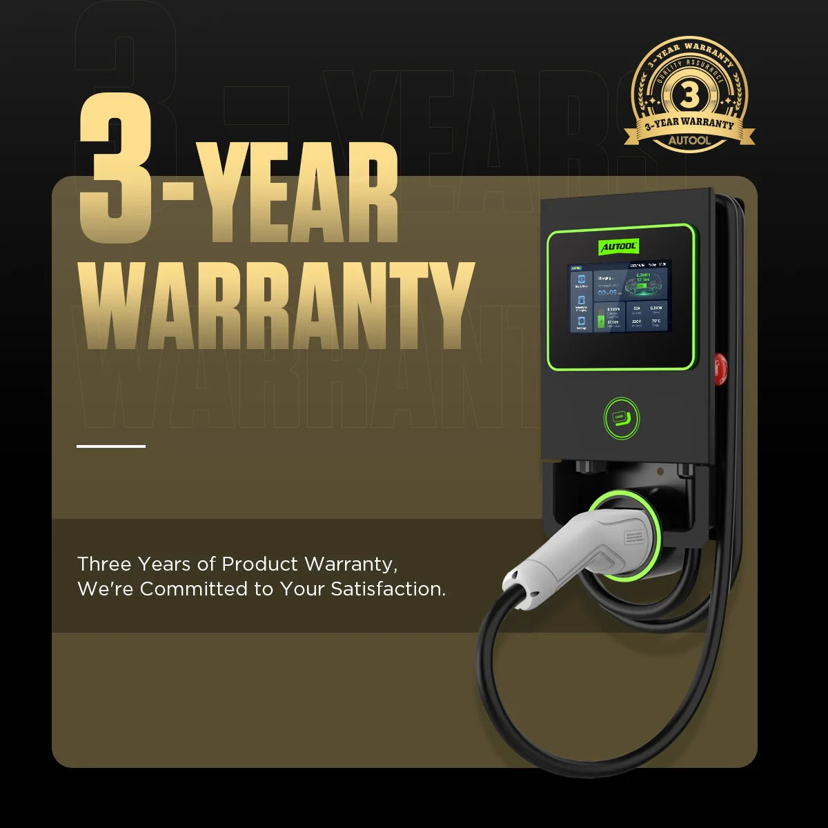 AUTOOL C701 EV Charger Station Wall-mounted Car Charger 7KW 32A Current Adjustable EV Charging Piles