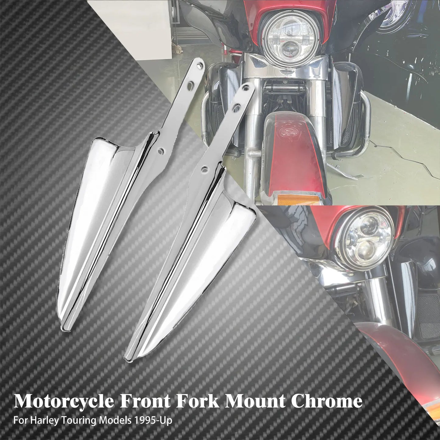 Motorcycle Front Fork Windscreen Deflectors Wind Mount Fairing For Harley Touring Electra Glide FLTX FLHXS Road King FLHR 95-22