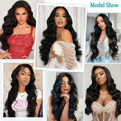 Body Wave 13x4 Lace Frontal Human Hair Wig 13x6 Transparent Lace Frontal Wig For Women 250% Density 16-40 Inch Human Hair Pre Plucked With Baby Hair Black Halloween Wigs Human Hair Curly Wave Wig Christmas Wig