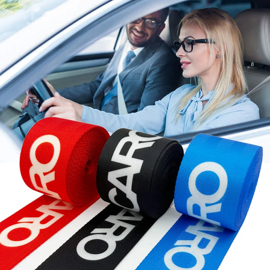 2PC Universal Auto Strengthen Seat Belt Webbing Fabric 3.6M  Car Modified Seat Safety Belts Harness Straps