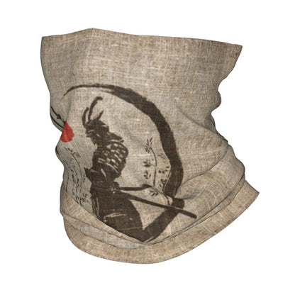 Custom Bushido Kanji Bandana Neck Gaiter for Ski Running Men Women Wrap Scarf Japanese Warrior Samurai Balaclava Warmer