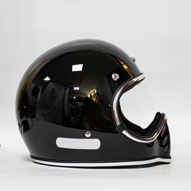 Motorcycle helmet Japanese retro cruise tip glass fiber reinforced plastic helmet motorcycle full helmet