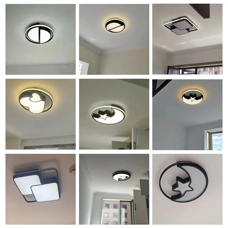 Modern LED Ceiling Light Minimalist Bedroom Lamp Home Decor Ceiling Chandelier Children's Room Lustre Living Room Lights Fixture