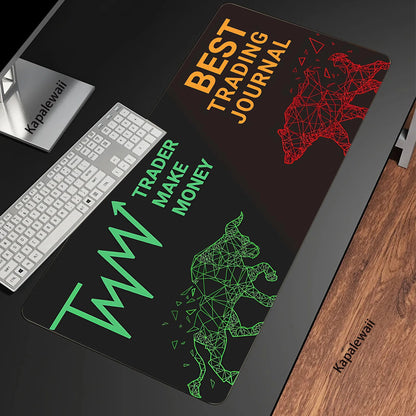 Stock Market Chart Pattern XXL Mouse Pad 900x400 Mousepad Mechanical Keyboard Gamer Desk Mice Computer Peripherals Office Mat