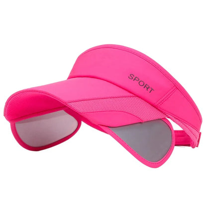 Casual Scalable Sports Sun Hat Wide Brim UV Protection Empty Top Hat Sunscreen Golf Hat Summer Baseball Cap Fitness