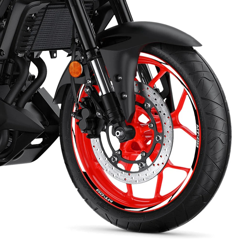 For MT-09 MT09 MT 09 Motorcycle Reflective Wheel Sticker Racing Rim Stripe Tape Decal Waterproof  Accessories