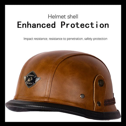 Casco abierto Vintage certificado DOT, Casco de cara abierta para motocicleta, Casco Retro 3/4, Casco de crucero, Casco para Mot